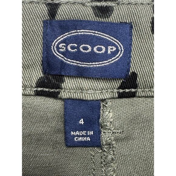 NWT Scoop Women's Leopard Print Green Black Barrel Jeans - Size 4/32" (30x31) - Picture 4 of 6